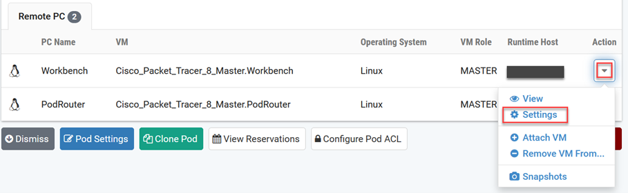 Remote PC Settings
